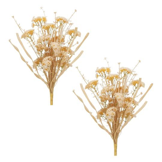 19" Beige Floral Grass Bush, 2ct. By Melrose | Michaels®